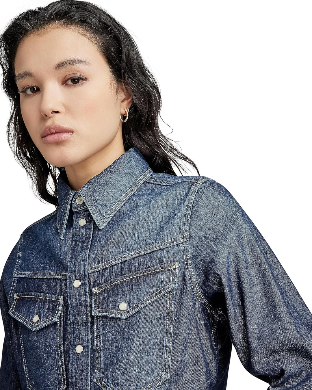 G-Star Raw Damen Slim Denim Wmn Shirts XXS Blau (Worn in Deep Sea D23682-d252-g133), XXS Blau (Worn