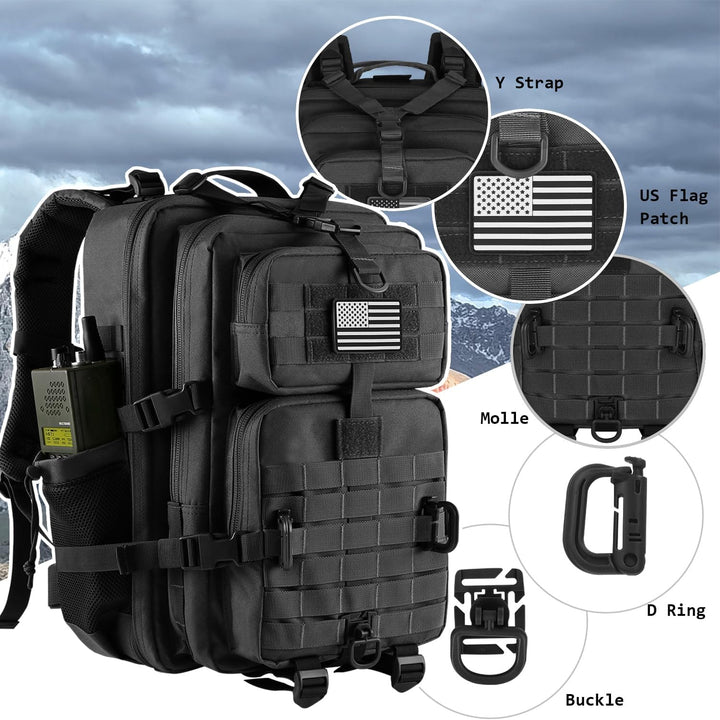 Hannibal Tactical Militär Taktischer Rucksack Cooper Rucksack Armee Assault Pack 3 Tage Bug Out Go B