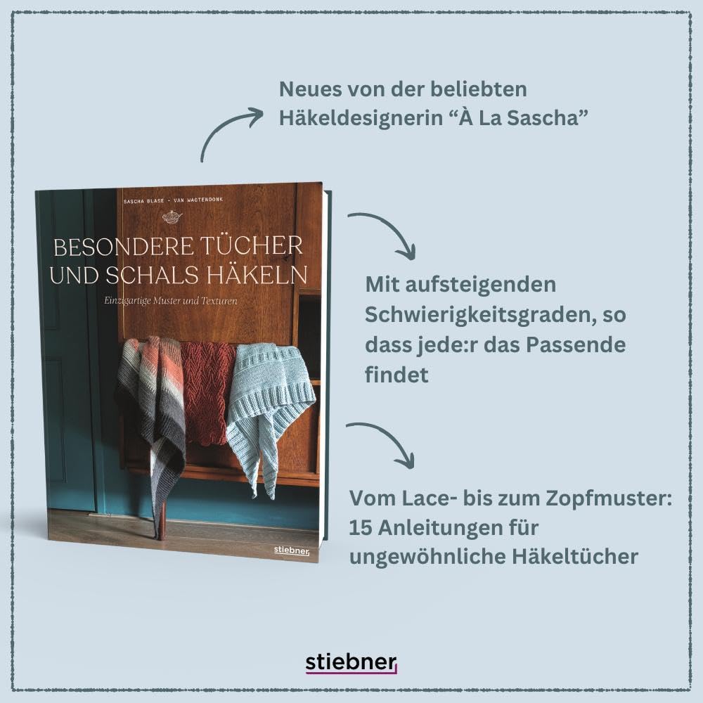 Besondere Tücher und Schals häkeln: Einzigartige Muster und Texturen. Häkelanleitungen und Häkelmust