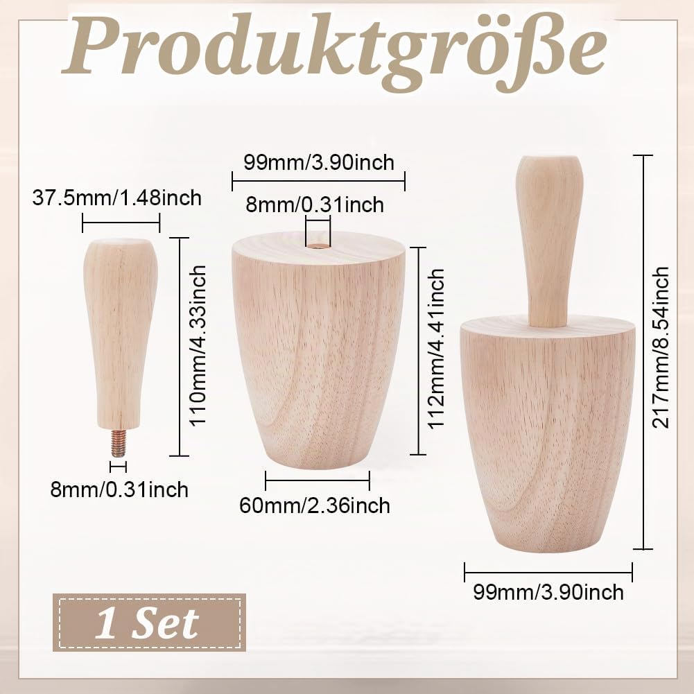 UNICRAFTALE Tassen Töpferformen Holz Gebogene Gipsformen Töpferformungswerkzeug Hölzerne Töpferforme