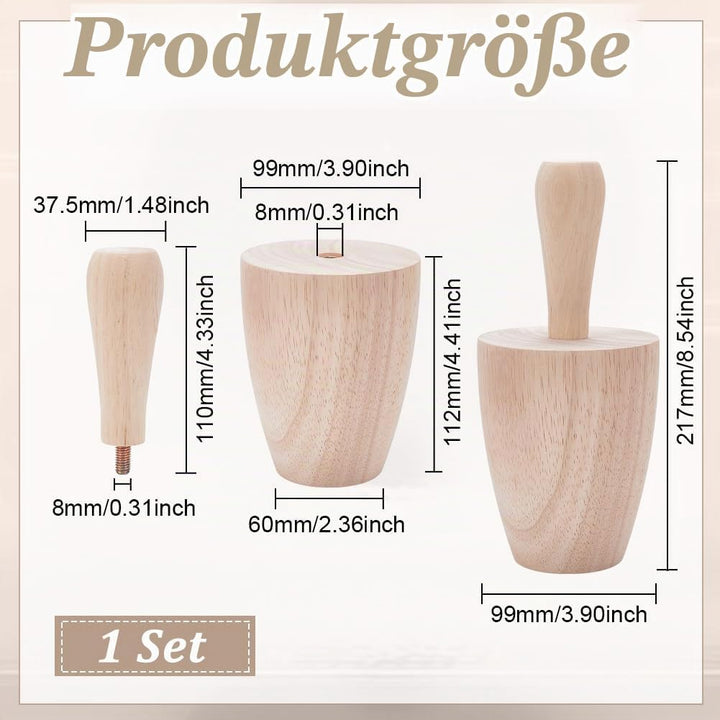 UNICRAFTALE Tassen Töpferformen Holz Gebogene Gipsformen Töpferformungswerkzeug Hölzerne Töpferforme
