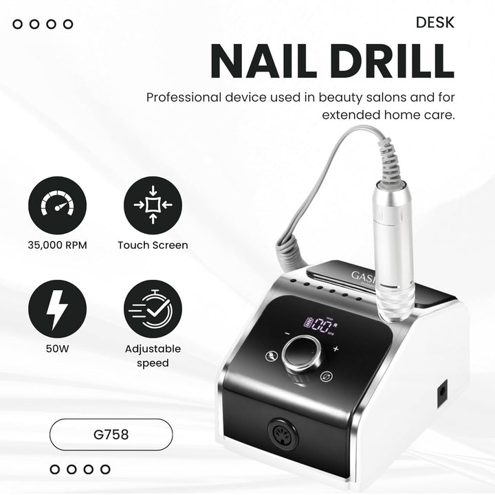 Nagelfräser für Gelnägel | Nail Drill 50W | Elektrische Nagelfeile | Maniküre Pediküre Set Elektrisc