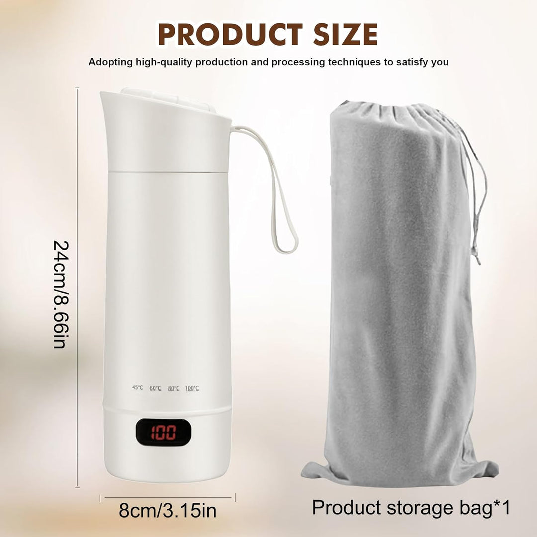 Kleiner Tragbarer Wasserkocher, 300W Reisewasserkocher, Reise Wasserkocher Klein, 400ML Mini Tragbar