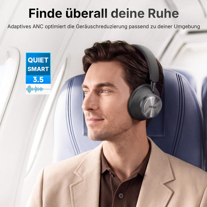 EarFun Wave Pro X Noise Cancelling Kopfhörer, Kabellose Bluetooth Kopfhörer