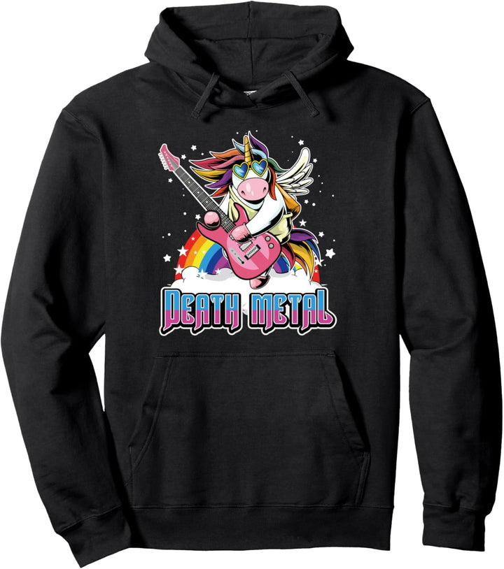 Death Metal Einhorn Heavy Metal Hard Rock Pullover Hoodie