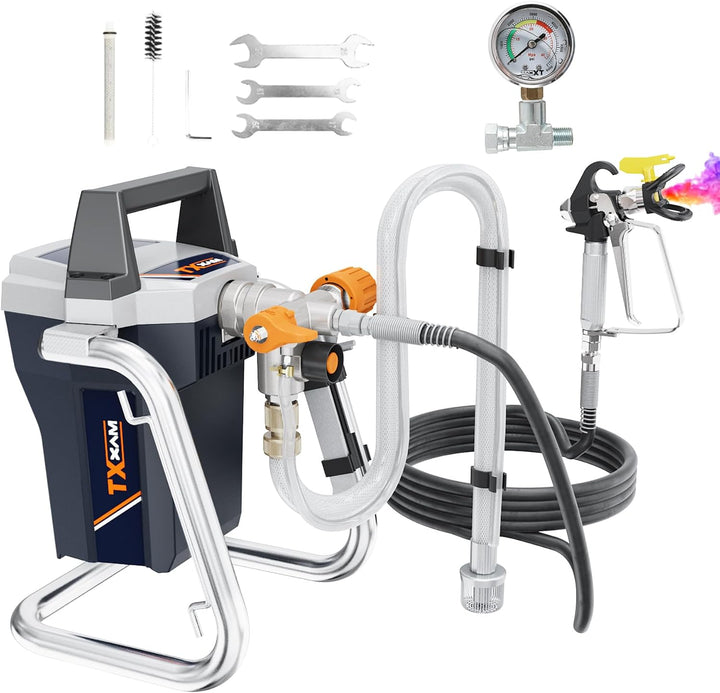 MAXXT 1300W Airless Farbsprühgerät, Hydrodynamisches Hochdruck-Sprühsystem für Wand, Möbel, Holz und