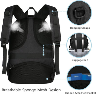 MATEIN Grosser Laptop Rucksack 17 Zoll Laptoptasche für Schule Arbeit mit USB Ladeanschluss Anti Die