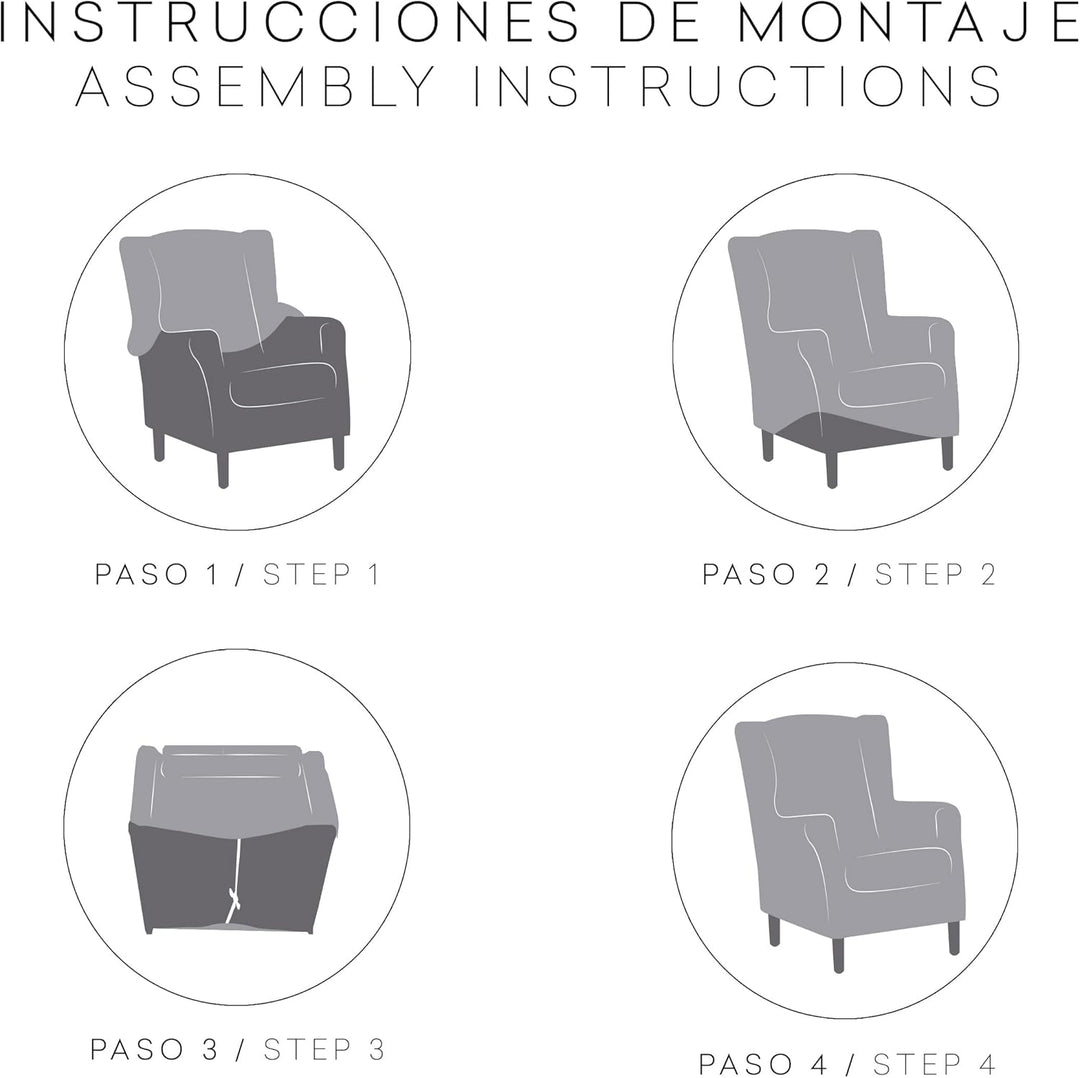 Eysa Ulises elastisch Sofa überwurf ohrensessel, Polyester-Baumwolle, 07-braun, 37 x 5 x 29 cm, 07-b