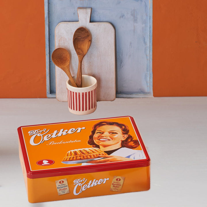 Dr. Oetker Dosen-Set Backzutaten, 2er Set - Vintage Blechdosen für Geschenke oder zur Aufbewahrung z