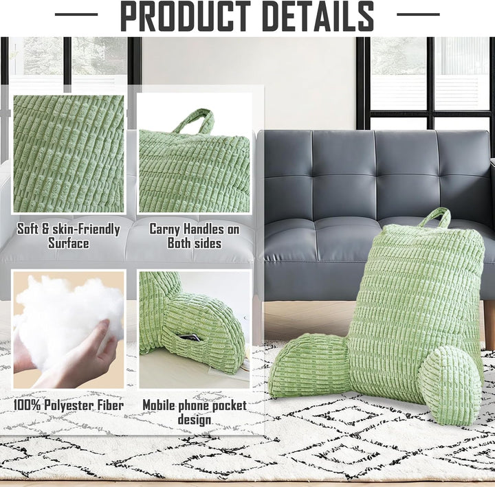 Lesekissen für Bett Und Sofa, Erwachsenensofa mit Rückenlehnenkissen, Sitzkissen mit Armlehne, Rücke