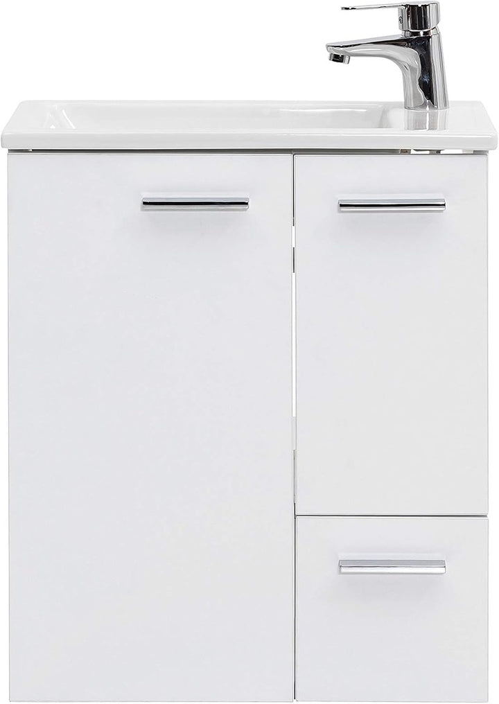 Schildmeyer Matteo Waschtisch 137110, weiss matt, 50,0 / 25,0 / 60,0 cm, Weiss Matt