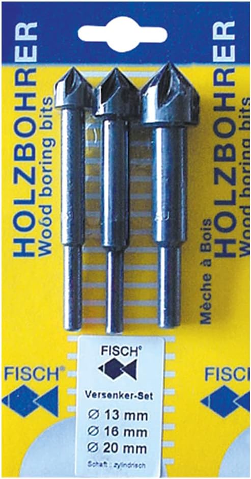 Fisch 0603S Krauskopfversenker-Satz, 90 Zoll 13-20x60/90 mm, 3-teilig