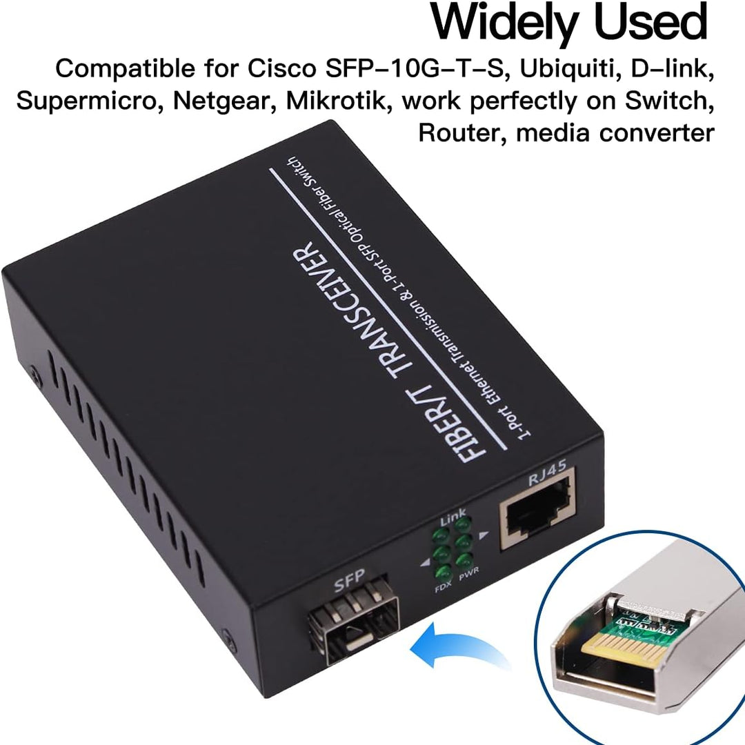 4 Stück 10G Sfp LC MMF300m 10GBase-SR SFP+ Transceiver, 10G 850nm MMF, bis zu 300 Meter, Kompatibel