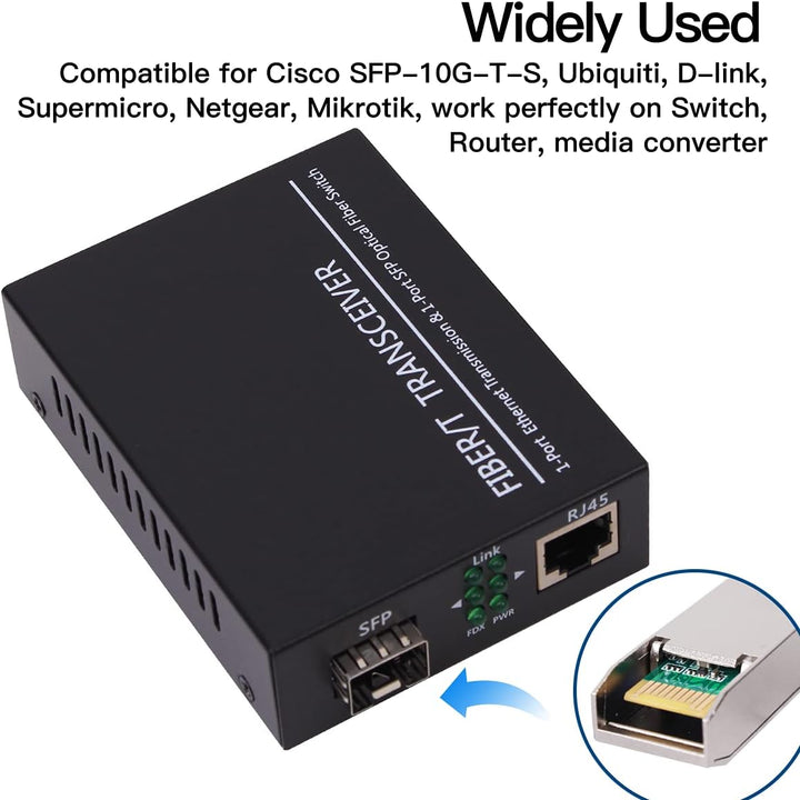 4 Stück 10G Sfp LC MMF300m 10GBase-SR SFP+ Transceiver, 10G 850nm MMF, bis zu 300 Meter, Kompatibel