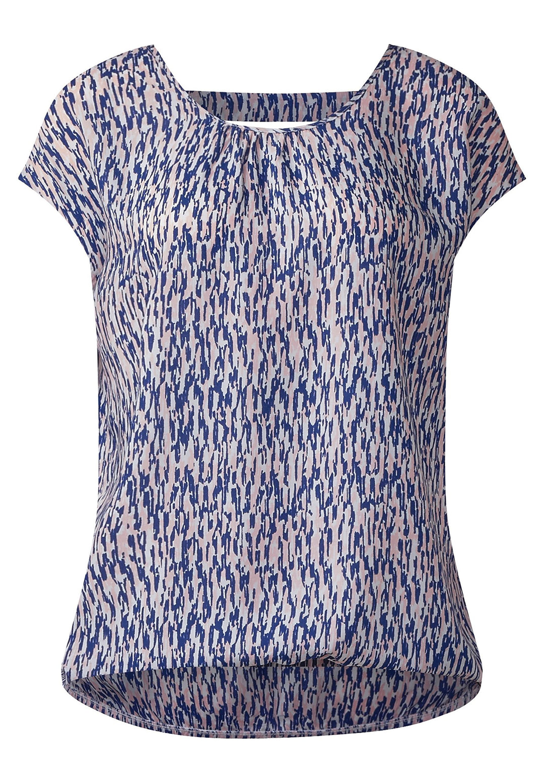 Street One Damen Shirt Artikel-Nr. 340533 Gr. 42 Farbe: Weiss/Dunkelblau/Rosa - EIN schönes Shirt fü