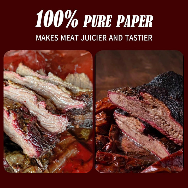Tikxlafe Metzgerpapier Pink, BBQ Kraftpapier 53 m, 25 m,15 m das Original Metzger-Papier,Breite 45 c