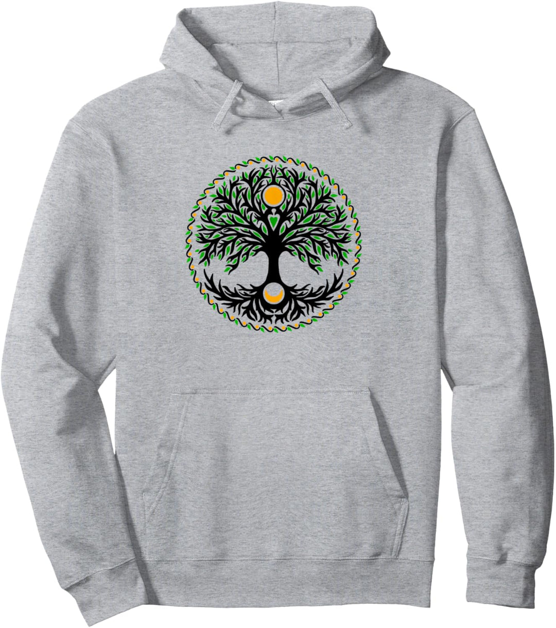 Baum des Lebens, Keltisch Nordische Mythologie Sonne Mond Pullover Hoodie