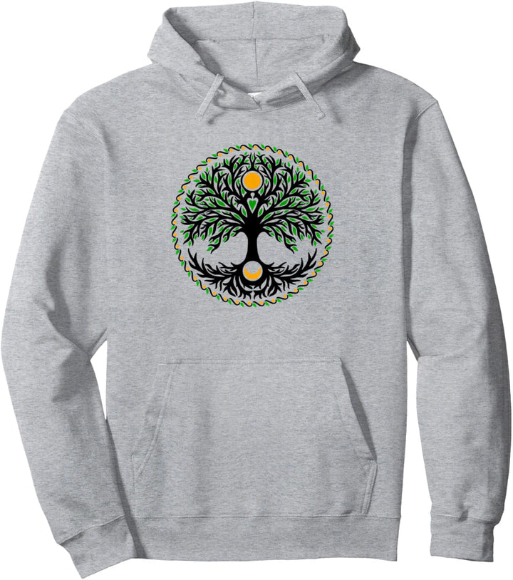 Baum des Lebens, Keltisch Nordische Mythologie Sonne Mond Pullover Hoodie