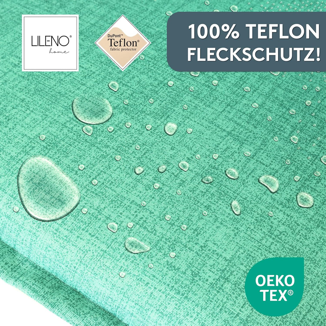 LILENO HOME Gartenstuhl Auflagen als [2er Set - Niedriglehner] in Türkisgrün - Bequeme Liegen als Si