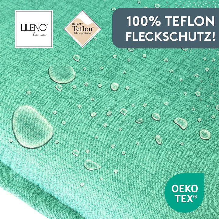LILENO HOME Gartenstuhl Auflagen als [2er Set - Niedriglehner] in Türkisgrün - Bequeme Liegen als Si