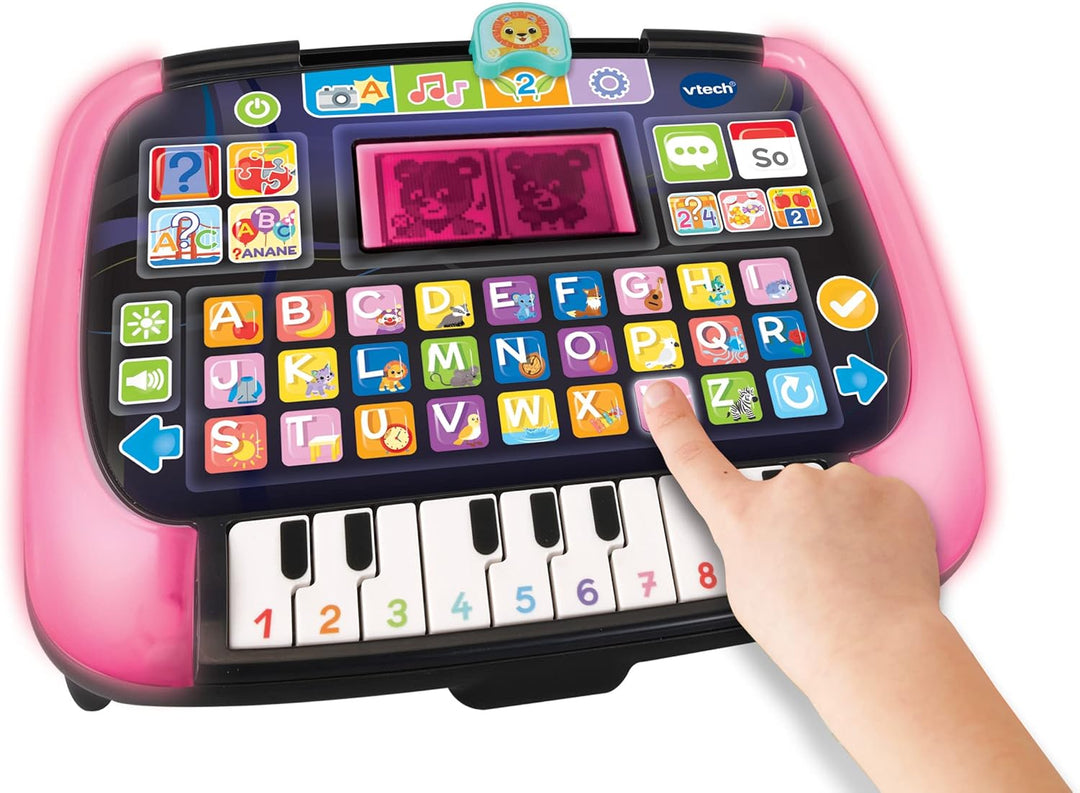 VTech Baby Lern- und Musiktablet – Sprechendes, musikalisches Tablet mit 12 Lernaktivitäten und leuc