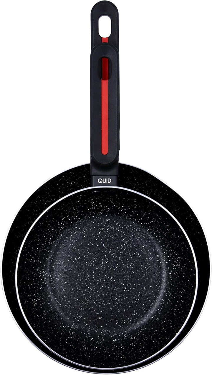 QUID TENTACION - Set mit 2 Pfannen aus gepresstem Aluminium, 20 cm - 24 cm estandar Schwarz, estanda