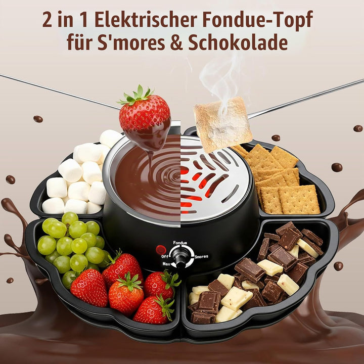 2-in-1 Smores Maker &amp; Schokoladenfondue Set – S&