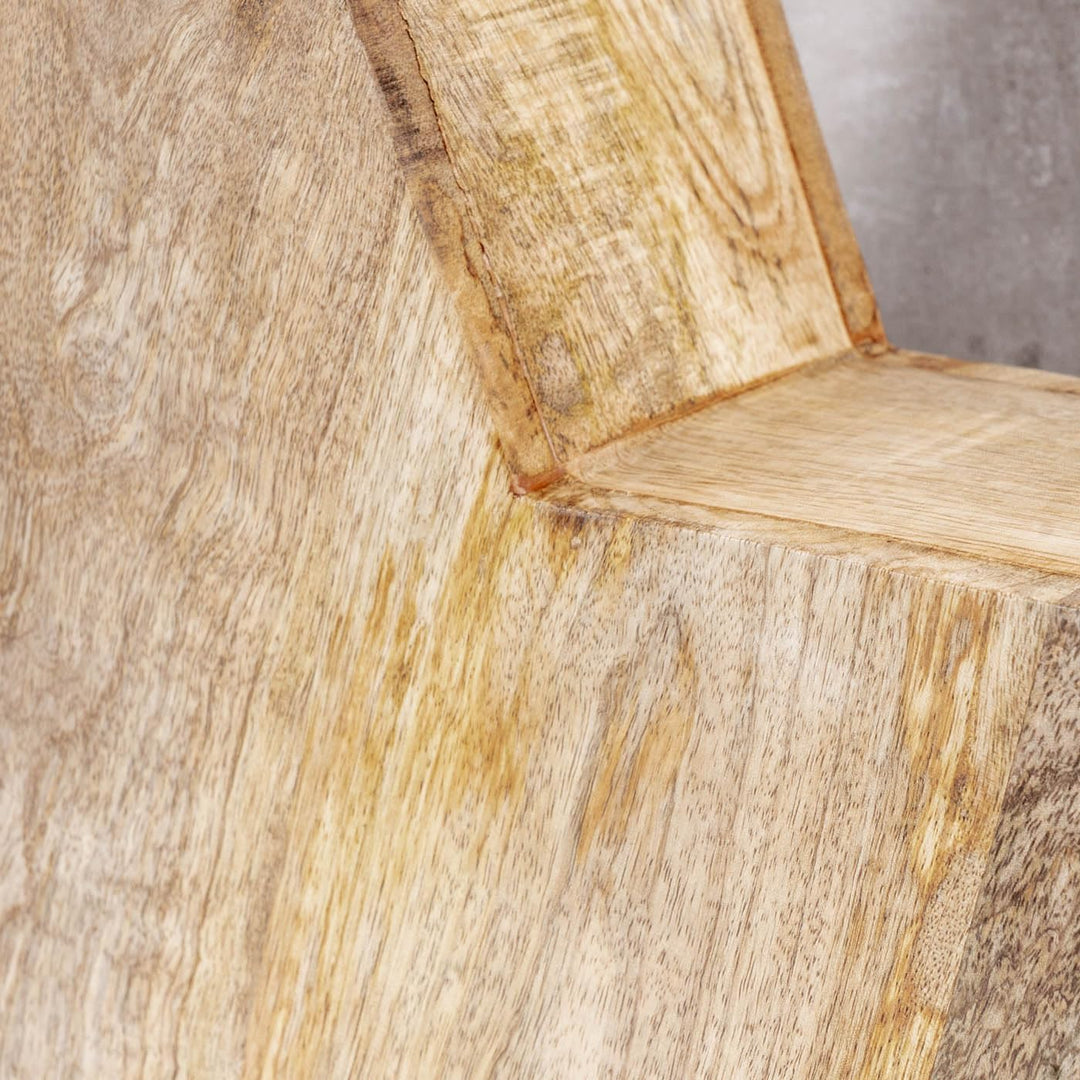 levandeo XL Stern Holzstern Mango 48cm Mangoholz Braun Natur Dekoration Tischdeko Holzdeko Unikat 48