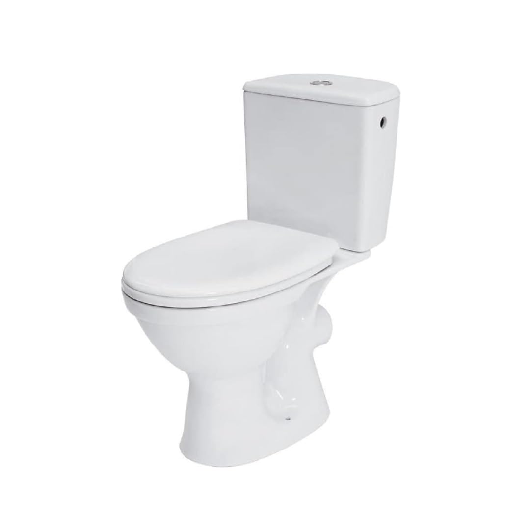 VBChome Stand- WC Toilette Keramik Komplett -Design- Set mit Spülkasten WC- Sitz aus Polypropylen fü
