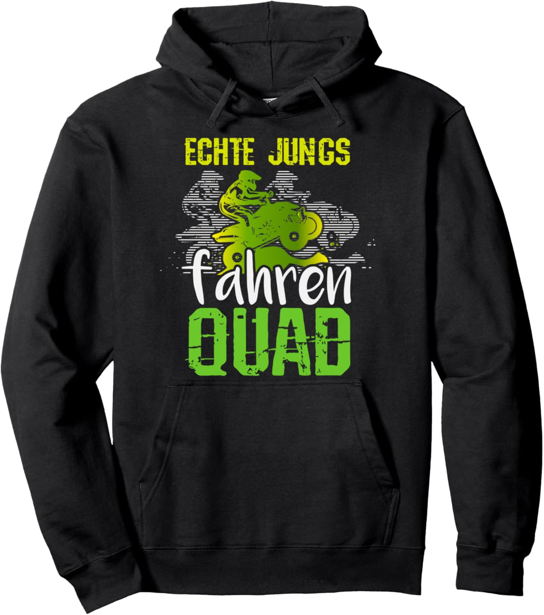 Echte Jungs fahren Quad, Lustiger Spruch Quad-Bike, Kinder Pullover Hoodie