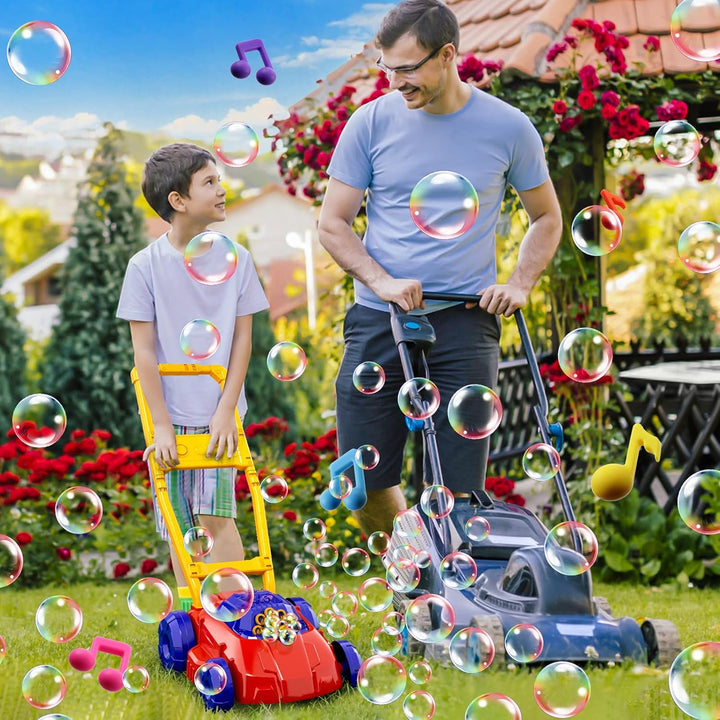 Doloowee rote und Blaue Blase Rasenmäher für Kleinkinder, Blase Makers für Kinder, Sommer im Freien