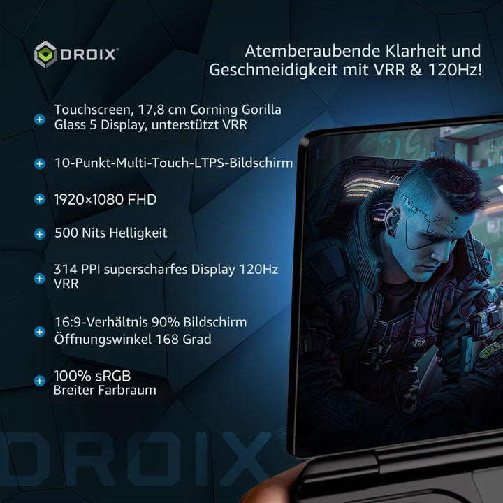 GPD Win Mini 2025 Handheld Gaming PC, AMD Ryzen 7 8840U, 8C/16T bis zu 5.1GHz, Radeon 780M GPU, 16GB