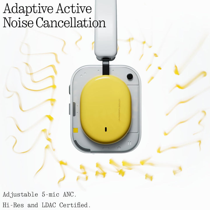 Nothing Headphone (a) Kabellose Over-Ear Kopfhörer mit ANC, bis zu 135h Akkulaufzeit, Hi-Res, LDAC,