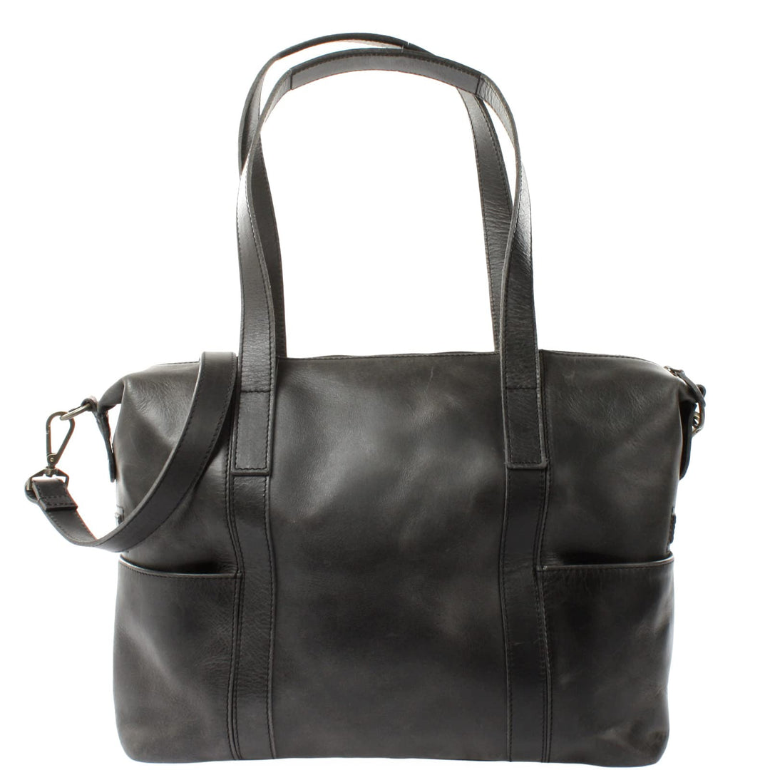 LECONI Shopper Vintage-Look Damen Henkeltasche Schultertasche Echt-Leder Natur Damentasche Ledertasc