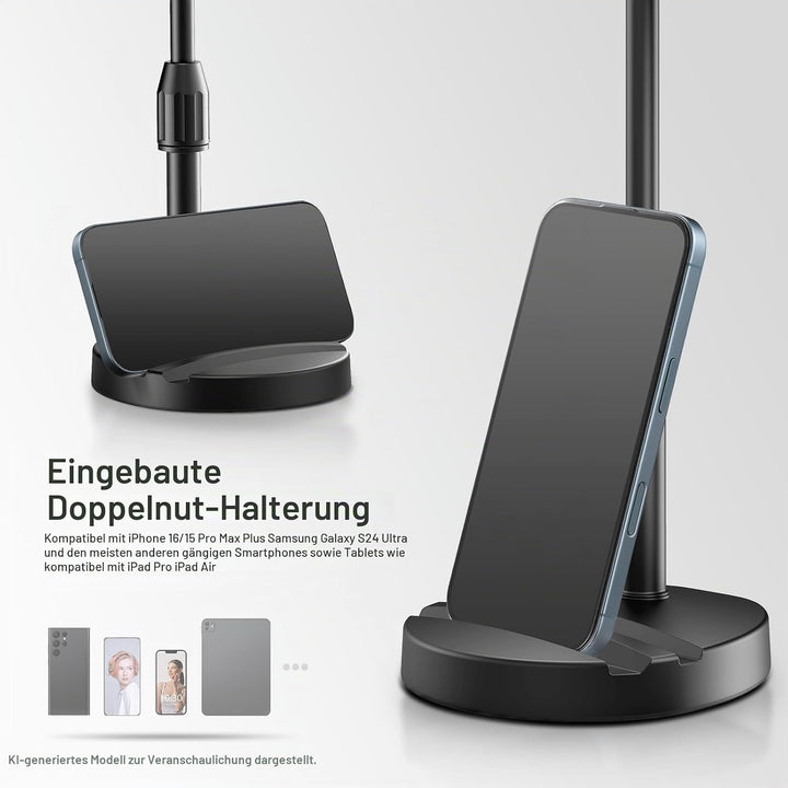 NEEWER Basics 5" LED Tisch Ringlicht mit Ständer, Monitorhalterung, 10W kompatibel mit iPhone, Compu