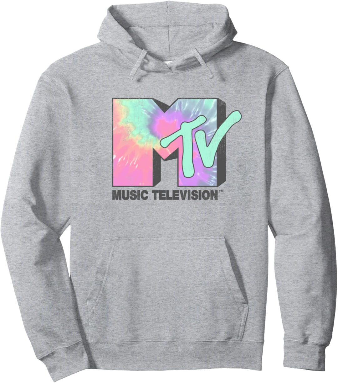 MTV Klassisches Neon Tie-Dye Logo Pullover Hoodie