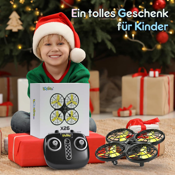 Loolinn | Drohne für Kinder - Mini Drohne, RC Quadrocopter mit Antikollisionstechnologie / 360° Flip