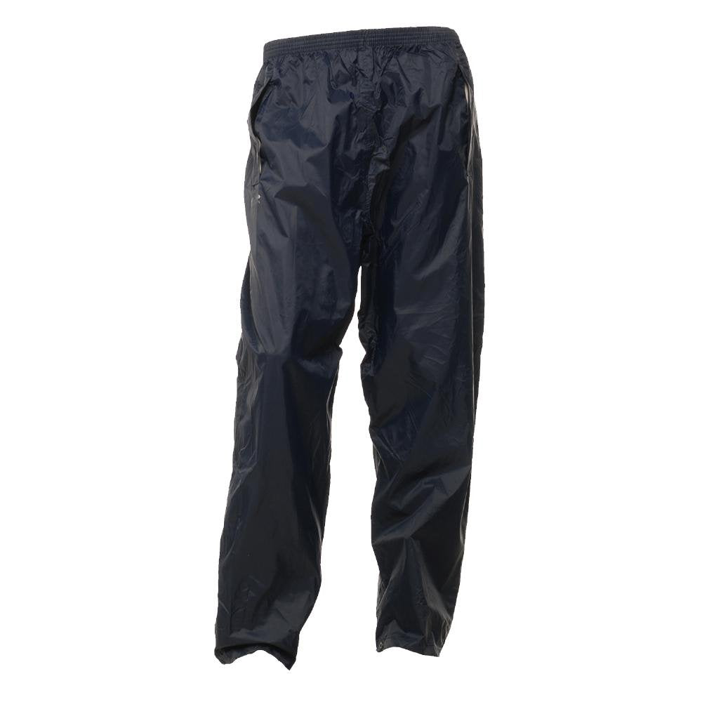 Regatta Herren Packaway 2 Regen-Überhose Schwarz Hohe Taille 5 Taschen Cargo Hose M Navy, M Navy