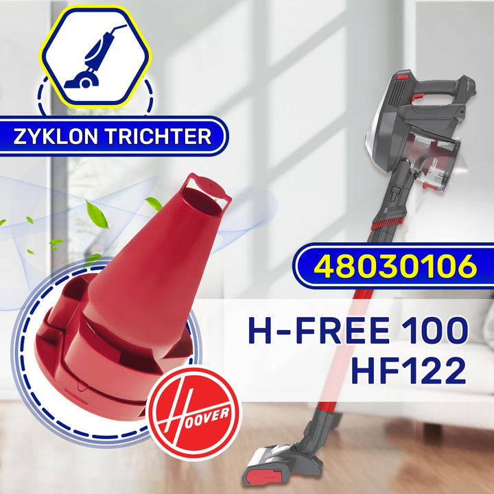Zyklon Trichter für Staubsauger mit dem Originalcode 48030106 für Hoover - Garantie 10 Jahre - MONTE