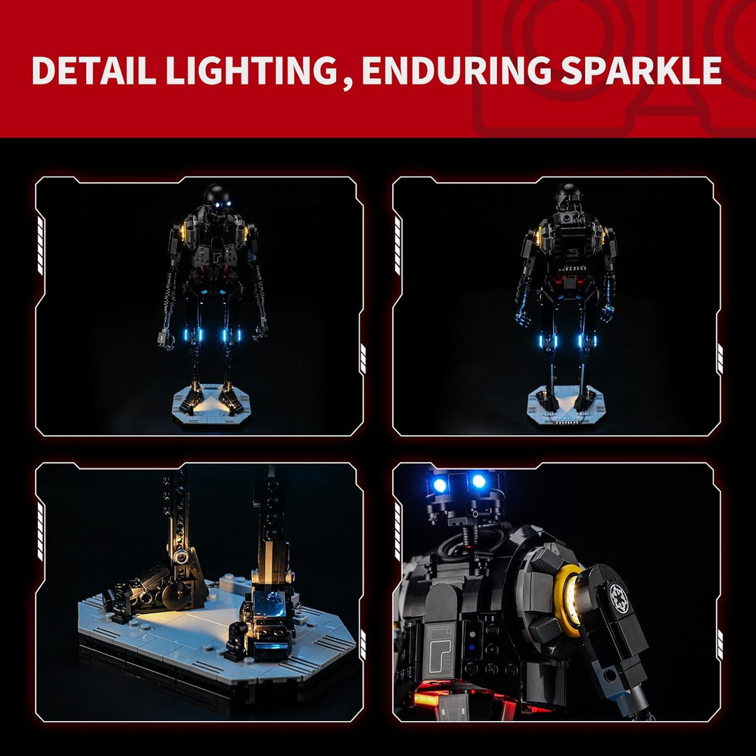 BRIKSMAX Licht für Lego Sicherheitsdroide K-2SO 75434 - Compatible with Star Wars Bausteinen Modell