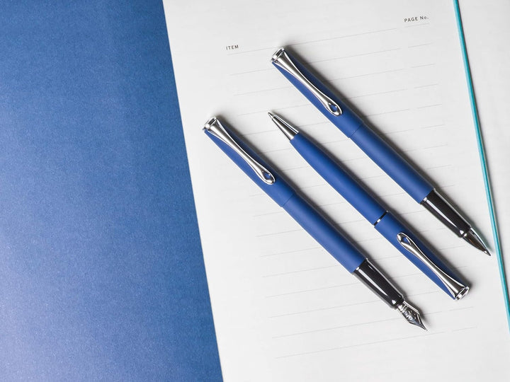 DIPLOMAT - Füllfederhalter Esteem Blau Matt - Schick und elegant - 5-Jahre-Garantie - Blau Matt Füll