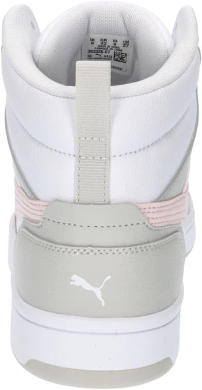 PUMA Unisex Rebound V6 Sneaker 39 EU Puma White Frosty Pink Sedate Gray, 39 EU Puma White Frosty Pin