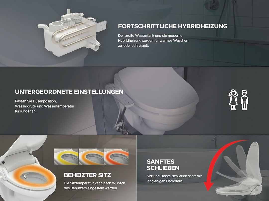 LEEVENTUS - J430 - STANDARD VERSION - Neues Modell - Sonderangebot - - hochwertiger dusch wc aufsatz