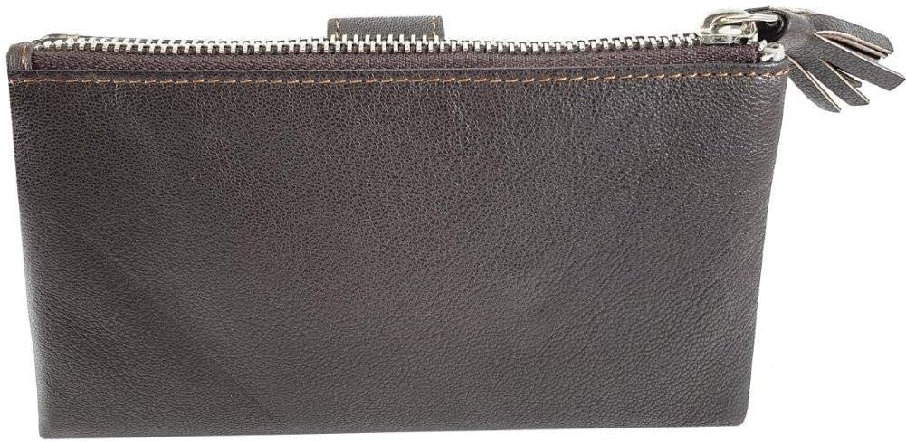 Victor Line Damen-Geldbörse aus Leder, Luigi Benetton, bunt, modisch, teilbar in zwei Brieftaschen.,