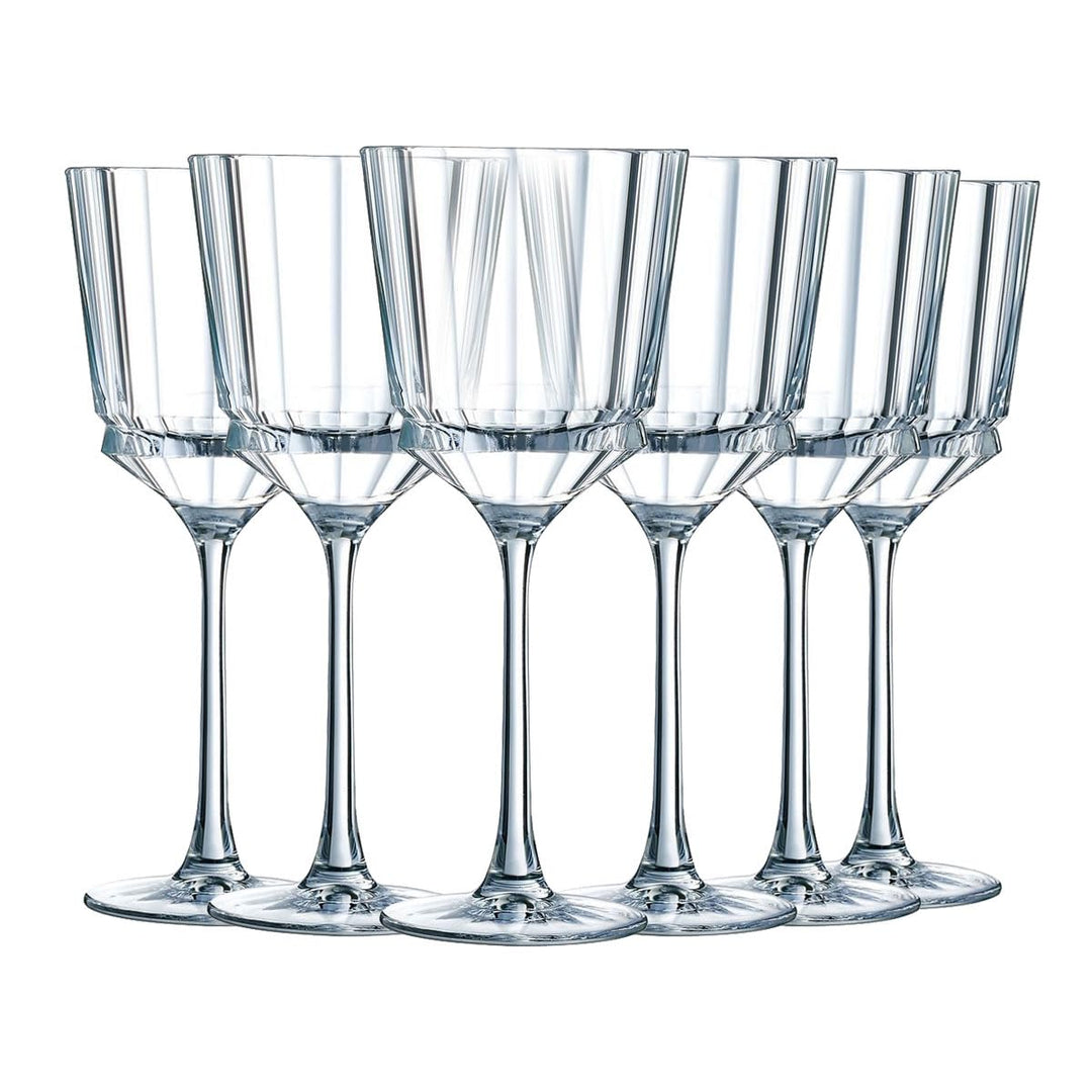 Cristal d'Arques - Kollektion Macassar - Weinglas 35cl, glänzend und sehr widerstandsfähig, 6 Stück