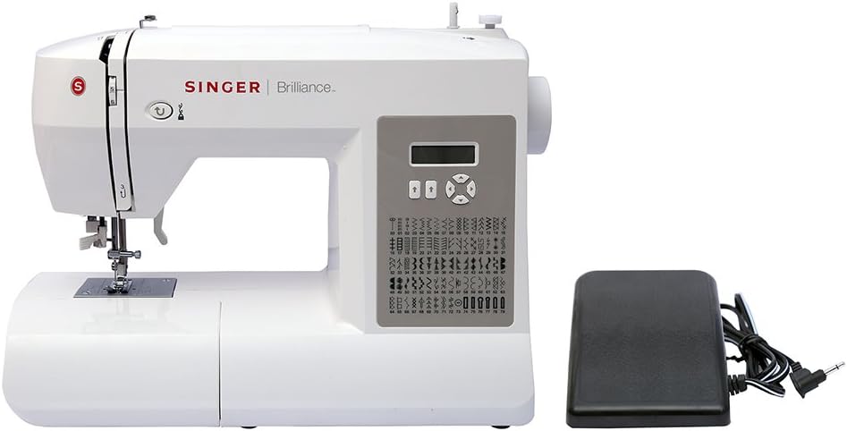 SINGER Freiarm-Nähmaschine Brilliance 6180 inllusive grossen Anschiebetischs