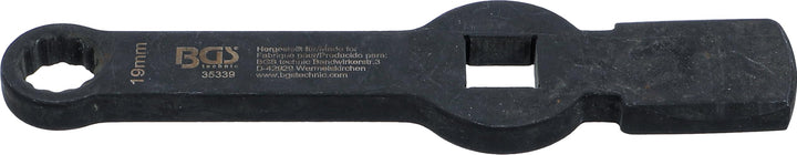 BGS 35339 | Schlag-Ringschlüssel | Zwölfkant | mit 2 Schlagflächen | SW 19 mm Schlüsselweite: 19 mm,