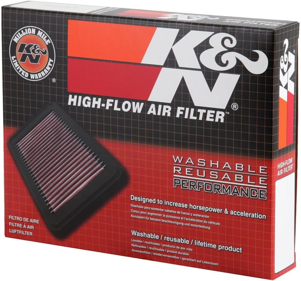 K&N Luftfilter kompatibel mit Kawasaki Z250 SL/Ninja 250 / Ninja Mono 2014-2016 (KA-2414), Rot