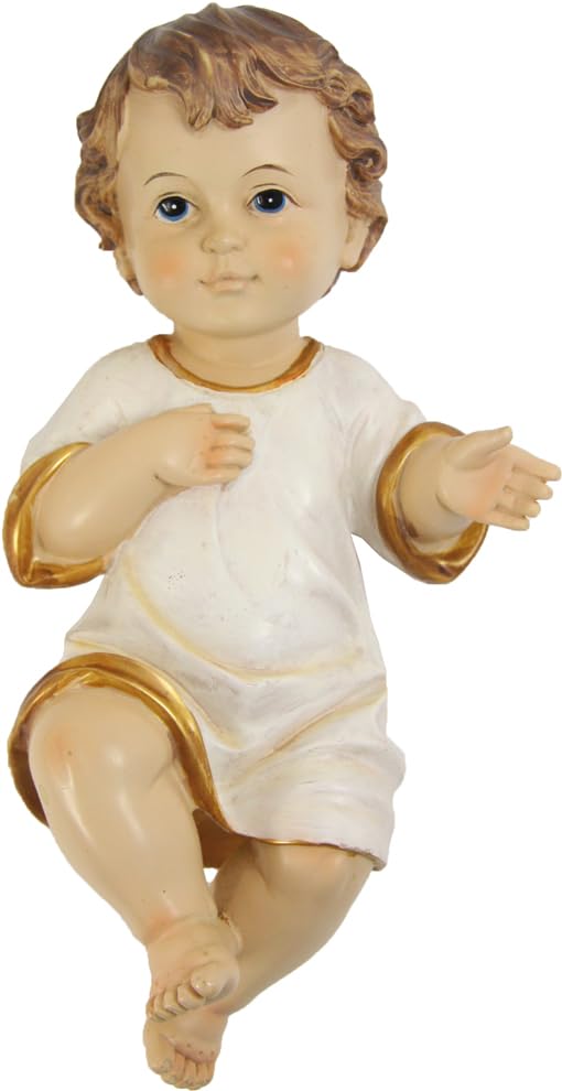 FADEDA Jesuskind mit Hemd/Höhe:28 cm/handbemalt/detailgetreue Krippen Figuren - Weihnachten Tisch De