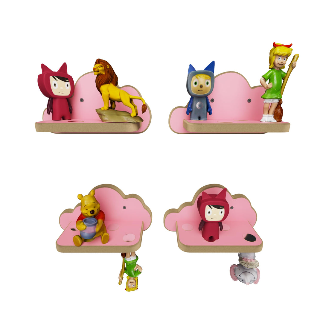 Regal für Toniefiguren, Wandregal für Kinder, Aufbewahrung für Tonies und Tonibox, Kinderregal zur T